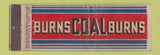 Matchbook Cover Burns Bros Coal New York City Lion Canada 1929 WEAR Full Length
