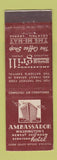 Matchbook Cover - Ambassador Hotel Washington DC