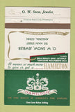 Matchbook Cover - Hamilton Watches Snow Jewelry Ansonia CT 40 Strike