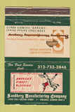 Matchbook Cover - Sandberg Blocking Chicago IL Football WORN 40 Strike