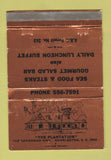Matchbook Cover - The Plantation Charleston SC WEAR 40 Strike