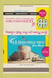 Matchbook Cover - AB Hirschfield Press Denver Colorado WEAR printers 40 Strike