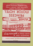 Matchbook Cover - Princess Motor Hotel Kingston ON CREASES 40 Strike