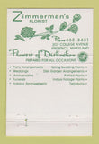 Matchbook Cover - Zimmerman's Flowers Frederick MD FTD 40 Strike