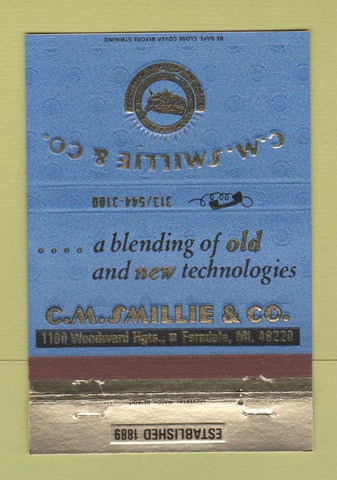 Matchbook Cover - CM Smillie Precision Ferndale MI 40 Strike