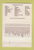 Matchbook Cover - Columbia Supply SC Industrial Orangeburg Conway 40 Strike
