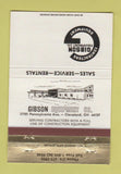 Matchbook Cover - Contractors Equipment Gibson Cleveland OH 40 Strike