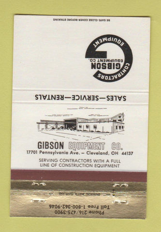Matchbook Cover - Contractors Equipment Gibson Cleveland OH 40 Strike