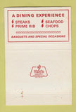 Matchbook Cover - Raindancer Steak Parlour Amsterdam NY 40 Strike