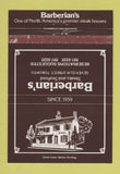 Matchbook Cover - Barberian's Restaurant Toronto ON 40 Strike