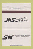 Matchbook Cover - Stanley Works Credit Union New Britain CT 40 Strike