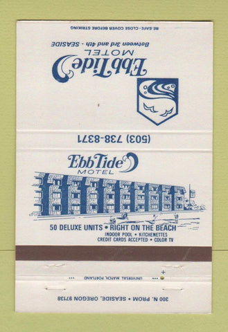 Matchbook Cover - Ebb Tide Motel Seaside OR 40 Strike