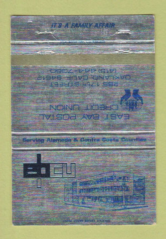 Matchbook Cover - East Bay Postal Credit Union Oakland CA WEAR 40 Strike