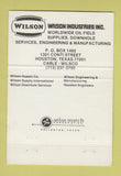 Matchbook Cover - Wilson Industries Houston TX oil field supply  40 Strike