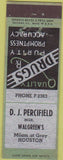 Matchbook Cover - Percifield Walgreen's Drugs Houston TX Advance