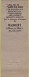 Matchbook Cover - Percifield Walgreen's Drugs Houston TX Advance