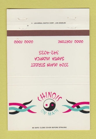 Matchbook Cover - Chinois on Main Santa Monica CA Chinese 40 Strike