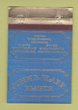 Matchbook Cover John Clark Real Estate Petersburg Springfield IL WEAR 40 Strike