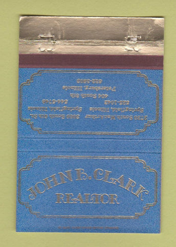 Matchbook Cover John Clark Real Estate Petersburg Springfield IL WEAR 40 Strike