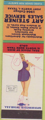Matchbook Cover - Art Steiner Sales Fort Worth TX matchbooks pinup