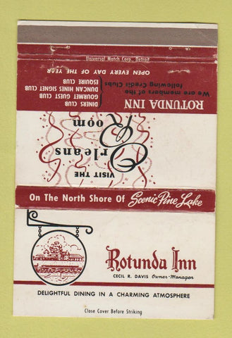 Matchbook Cover - Rotunda Inn Orchard Lake MI WEAR 40 Strike