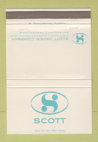 Matchbook Cover - Scott Paper Company Philadelphia PA WEAR 40 Strike