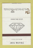Matchbook Cover - Tony Merka's Jewelry Garfield Heights OH 40 Strike