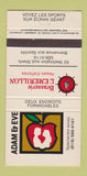 Matchbook Cover - Adam & Eve Brasserie QC WEAR 30 Strike