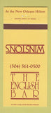 Matchbook Cover - Winston's English Bar New Orleans LA Hilton 30 Strike