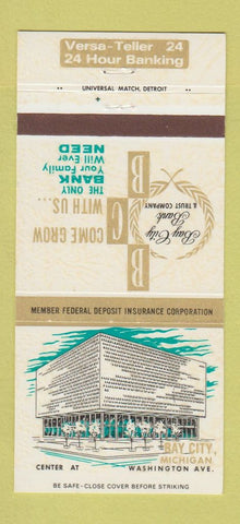 Matchbook Cover - Bay City Bankj MI 30 Strike