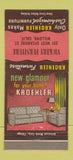 Matchbook Cover - Kroehler Furniture Vickery Willows CA 30 Strike