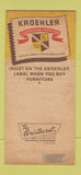 Matchbook Cover - Kroehler Furniture Vickery Willows CA 30 Strike