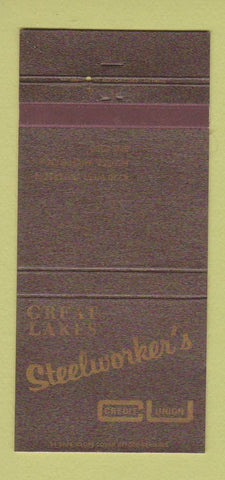 Matchbook Cover - Great Lakes Steelworker's Credit Union Ecorse MI 30 Strike
