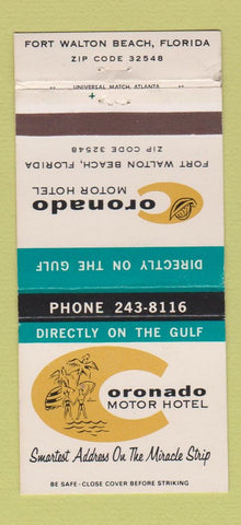 Matchbook Cover - Coronado Motor Hotel Fort Walton Beach FL 30 Strike