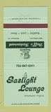 Matchbook Cover - Duff's Restaurant Winchester VA Gaslight Lounge 30 Strike