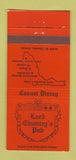 Matchbook Cover - Lord Chumley's Pub Orlando Stuart Jupiter FL 30 Strike