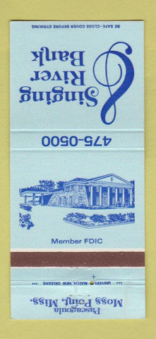 Matchbook Cover - Saving River Bank Moss Point MS 30 Strike