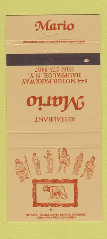 Matchbook Cover - Restaurant Mario Hauppauge NY 30 Strike
