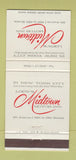 Matchbook Cover - Loew's Midtown Motor Inn New York City 30 Strike