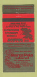 Matchbook Cover - Marco Polo Restaurant Chinese Lisle IL 30 Strike