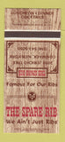 Matchbook Cover - The Spare Rib Commack NY 30 Strike