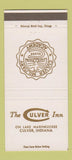 Matchbook Cover - Culver Inn Culver IN Military Academy 30 Strike