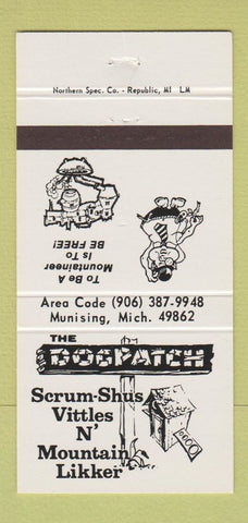 Matchbook Cover - Dogpatch Restaurant Munising MI 30 Strike