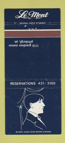 Matchbook Cover - Le Mont Pittsburgh PA restaurant WEAR 30 Strike