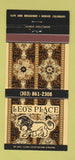 Matchbook Cover - Leo's Place Denver Colorado 30 Strike