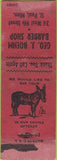 Matchbook Cover - Boehm Barber Shop St Paul MN POOR