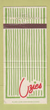 Matchbook Cover - Uzies New York City 30 Strike