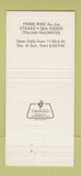 Matchbook Cover - Camelo Restaurant Racine WI 30 Strike