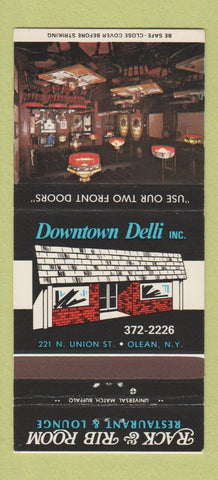 Matchbook Cover - Rack & Rib Room Delli Olean NY 30 Strike