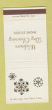 Matchbook Cover - Widmers Dry Cleaning Christmas 30 Strike